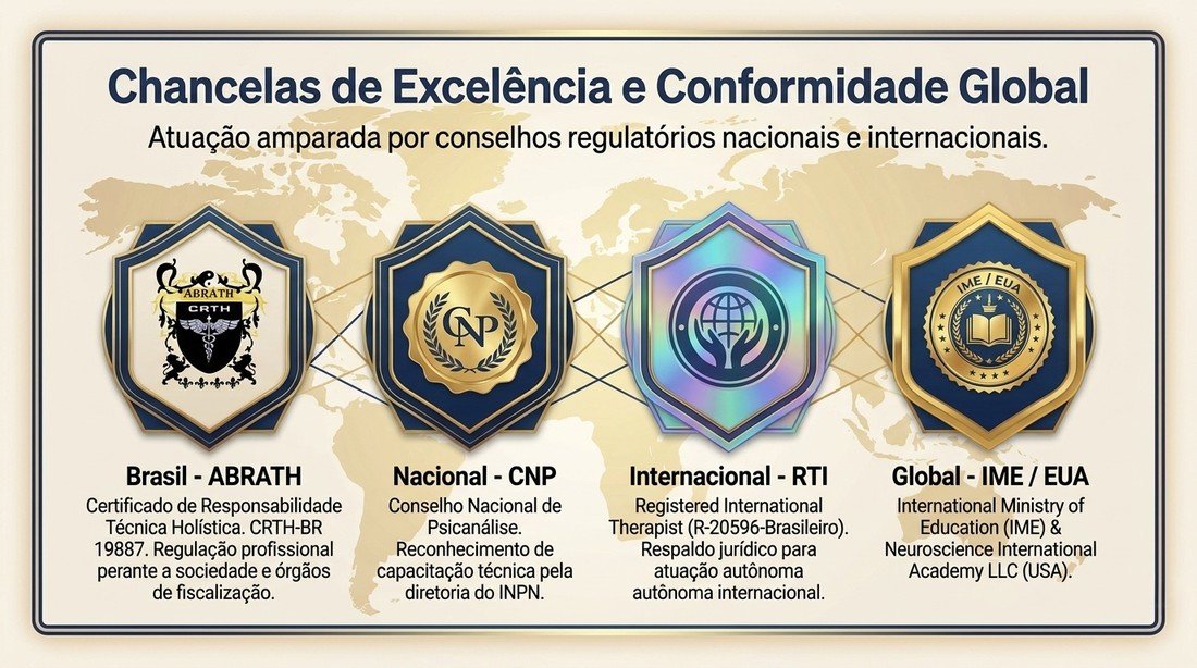 Chancelas de excelência e conformidade global: ABRATH/CRTH, CNP, RTI e IME/EUA